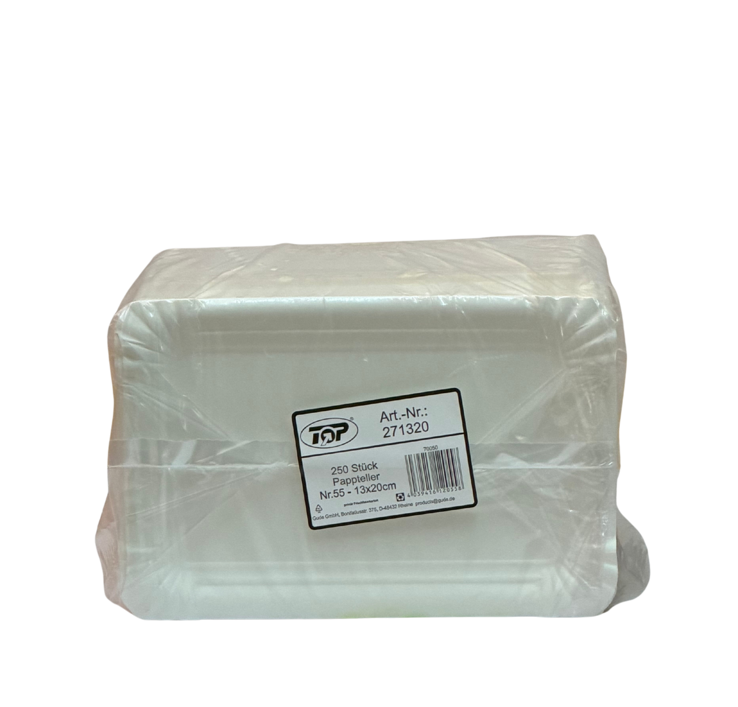 Pappteller 13x20cm 250Stk Nr. 55 271320