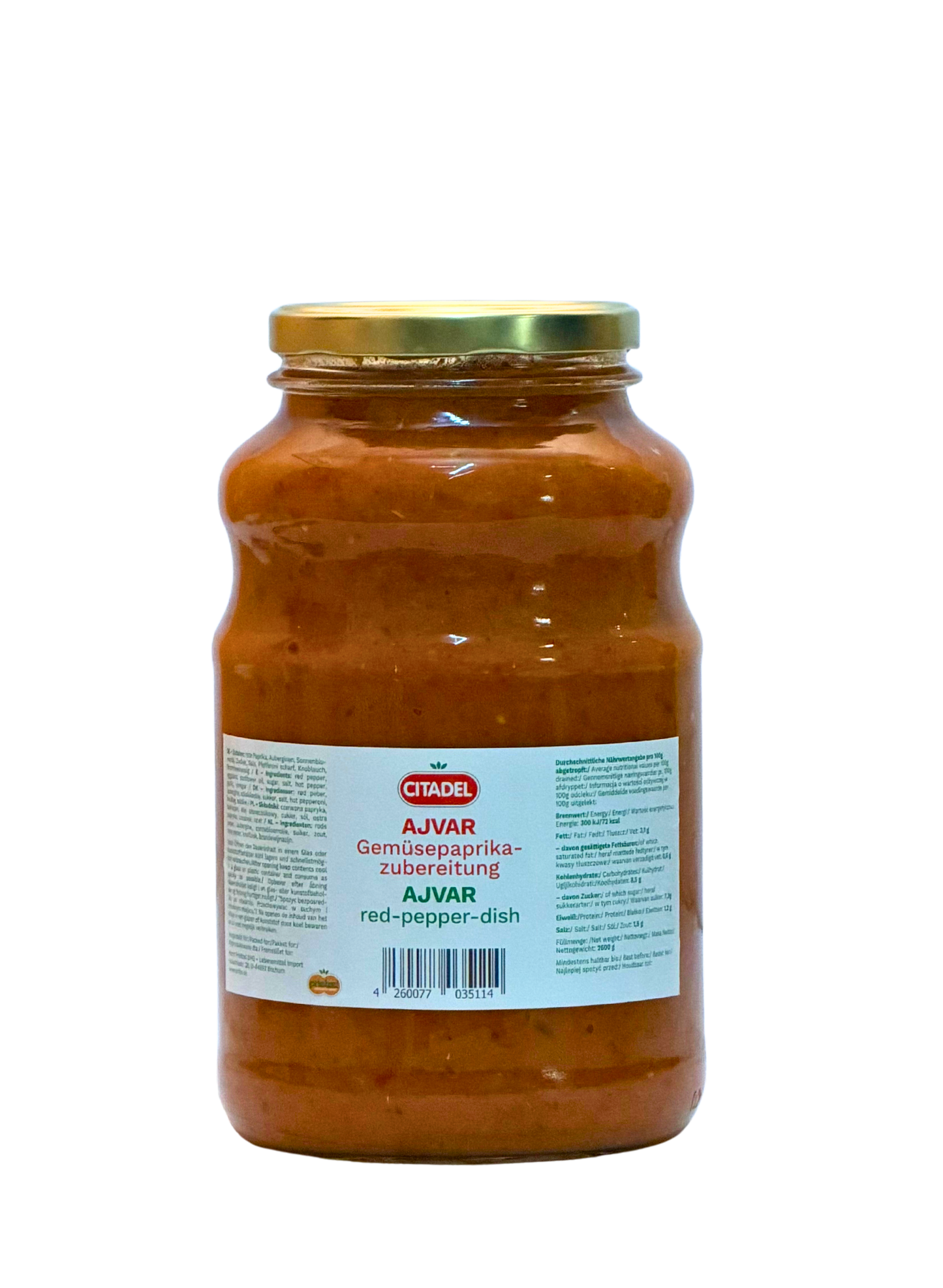 Ajvar 2650ml Glas