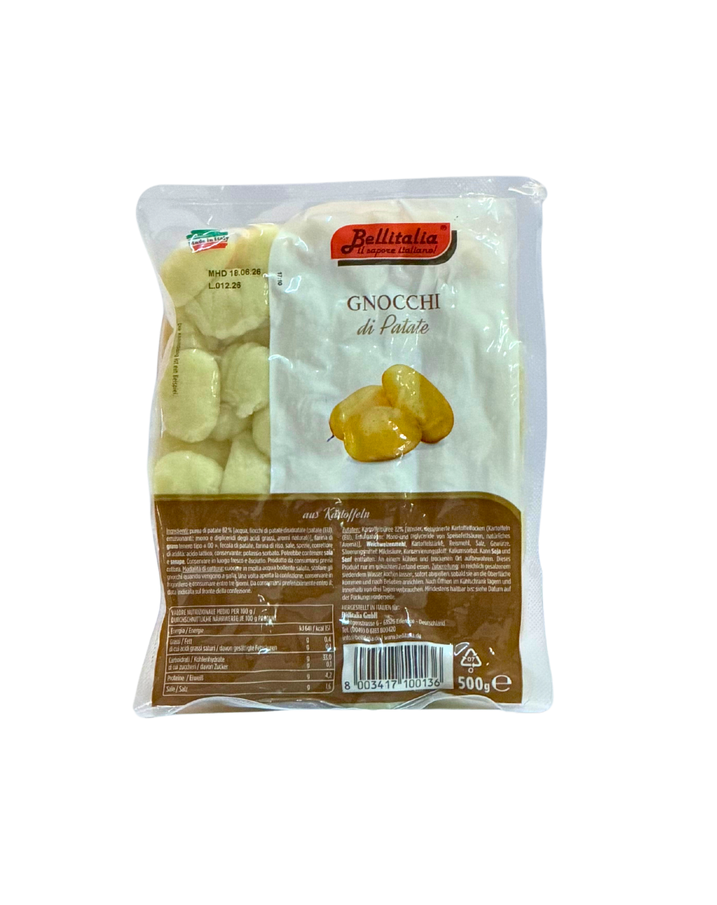 Gnocchi aus Kartoffel 80% 500g