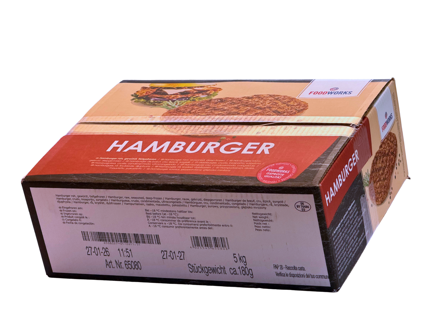 Hamburger TK 27x180g GAFA 5kg Karton