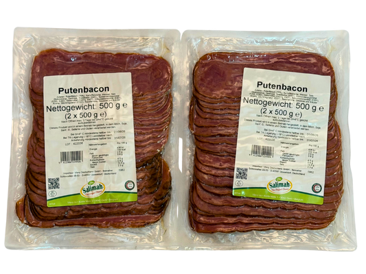 Puten Bacon in Wrzlake 2X500g geräuchert 22 Scheiben