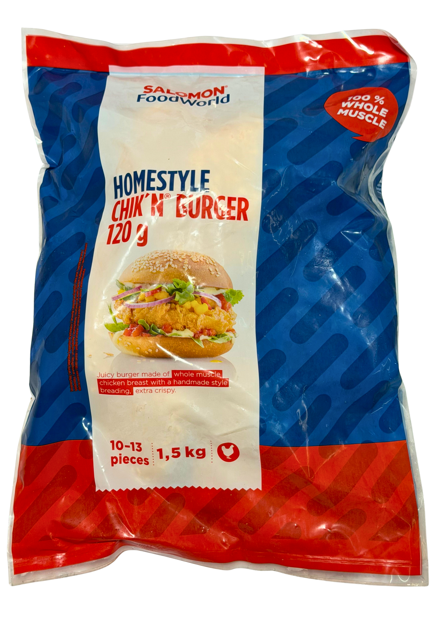 Salomon Homestyle Chick'n Burger 120g, 1,5 Kg