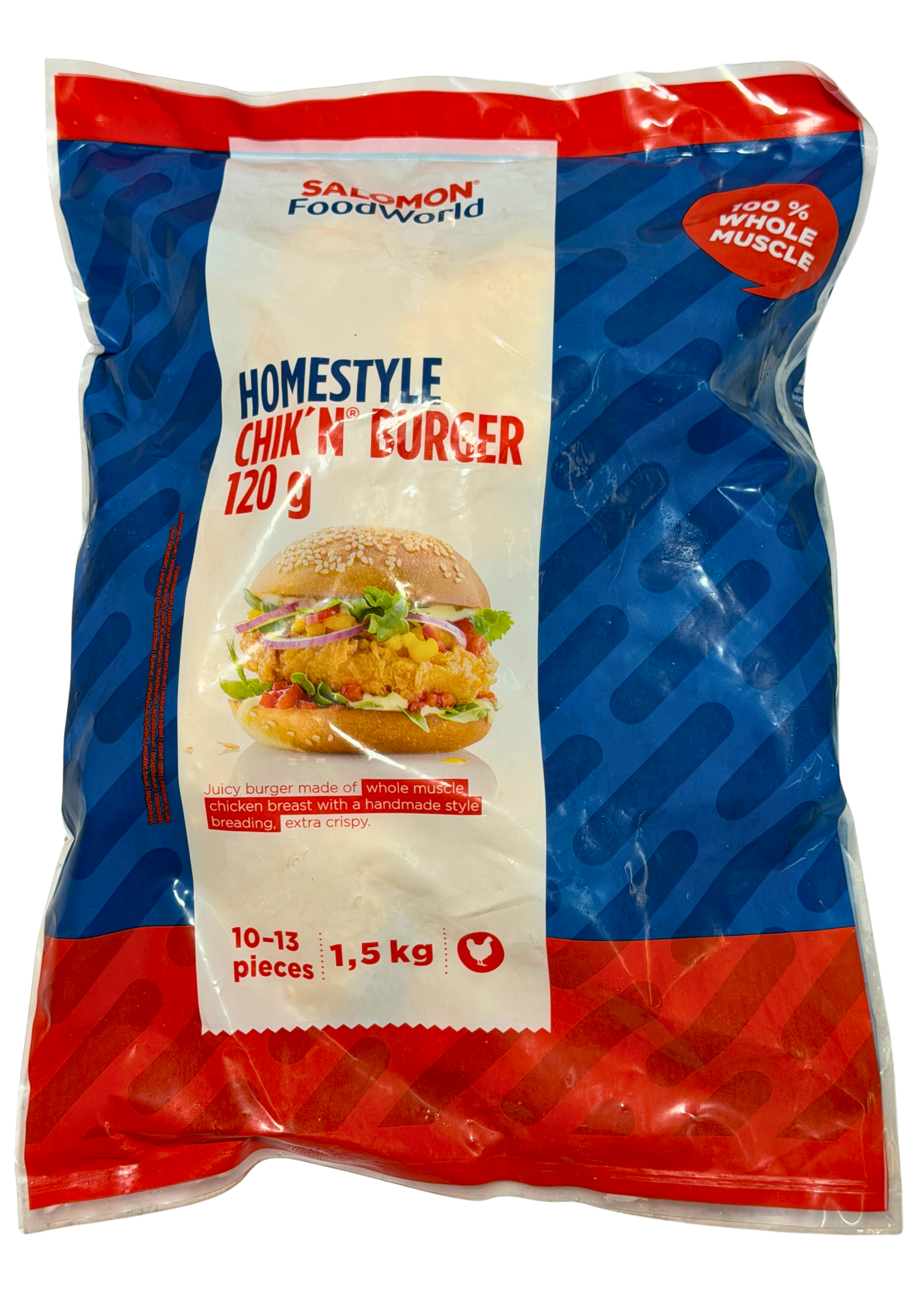 Salomon Homestyle Chick'n Burger 120g, 1,5 Kg