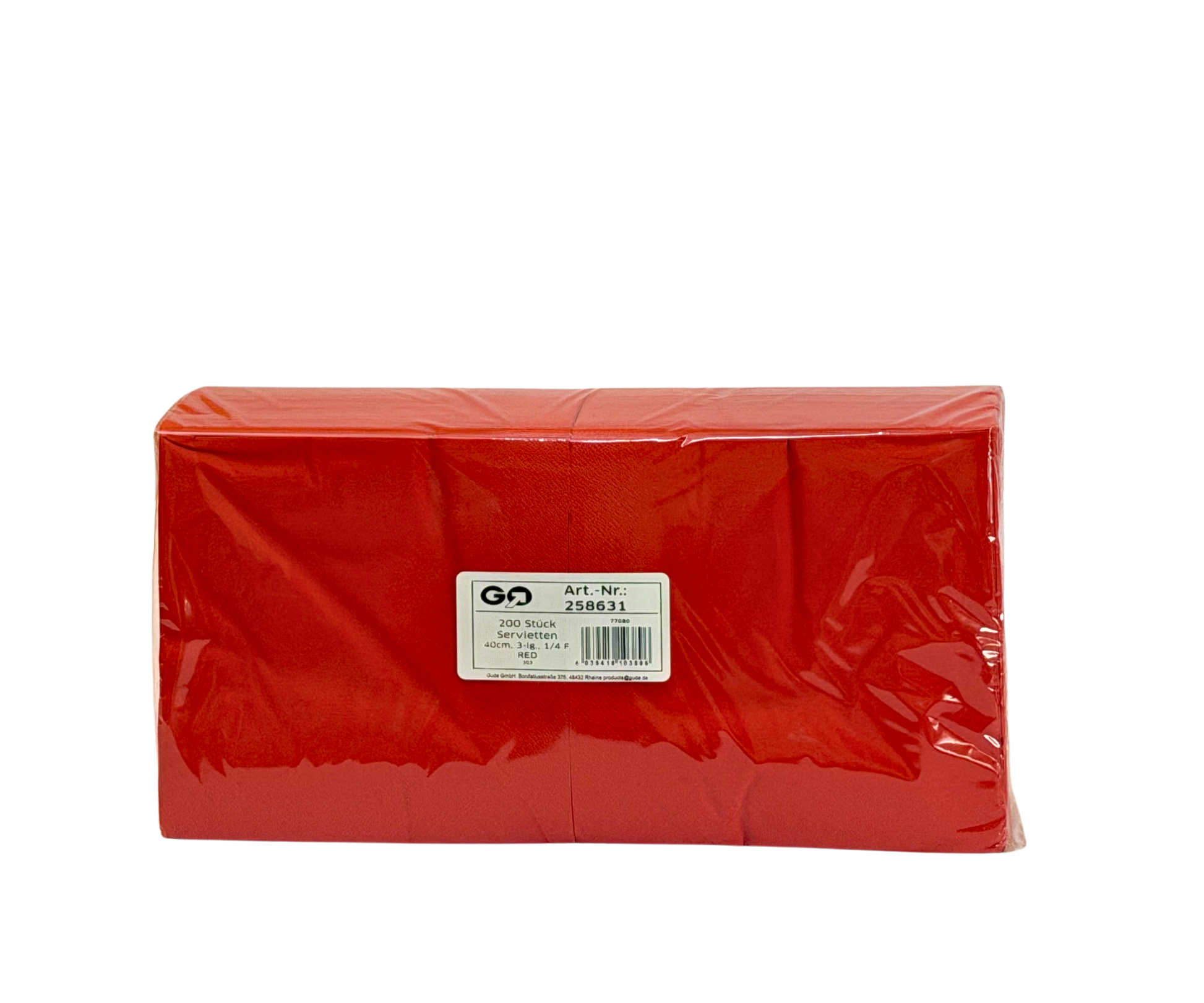 Servietten Rot 40CM Fusana 3Lag. 14 200Stk. 258631