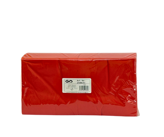 Servietten Rot 40CM Fusana 3Lag. 14 200Stk. 258631