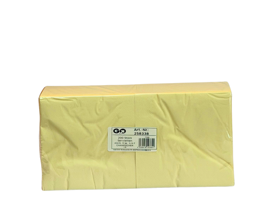 Servietten Creme 40CM Champagner 3Lag. 14 200Stk. 258338