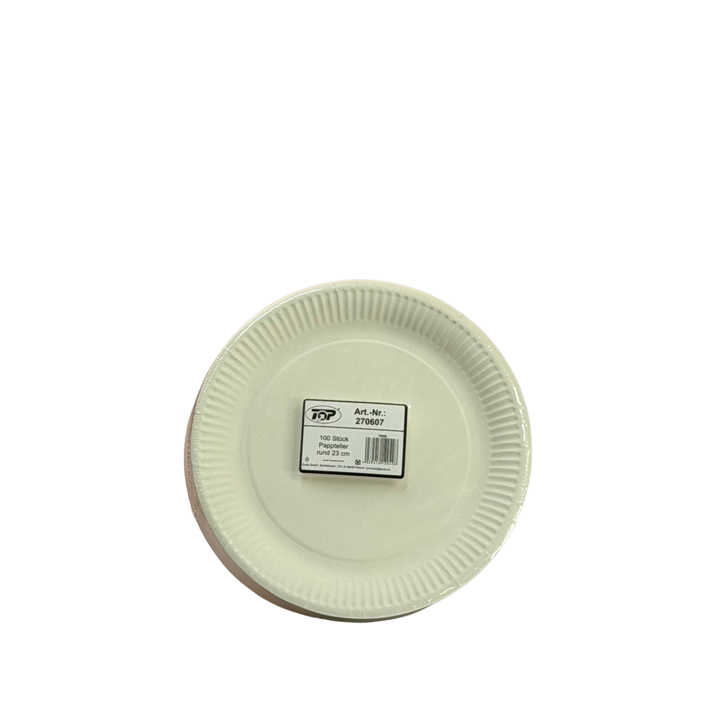 Pappteller Rund 23cm 270607 100Stk.