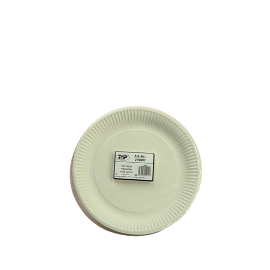 Pappteller Rund 23cm 270607 100Stk.