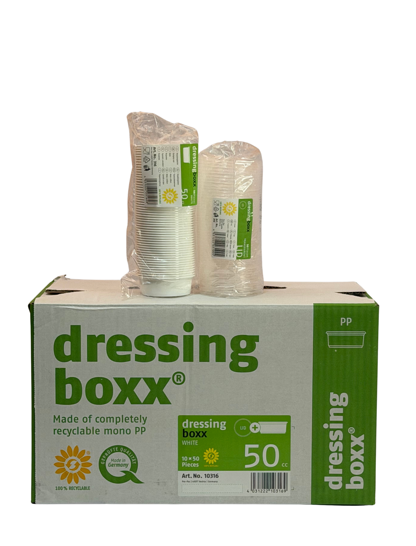 Verpackungsbecher m.D. 50ml Weiss 500Stk.