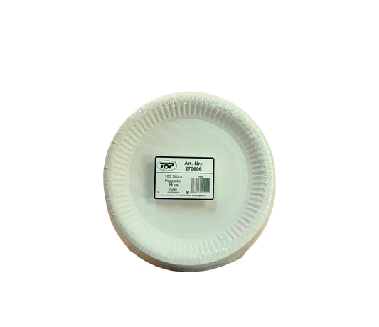 Pappteller Rund 20cm 100 Stk. 270606
