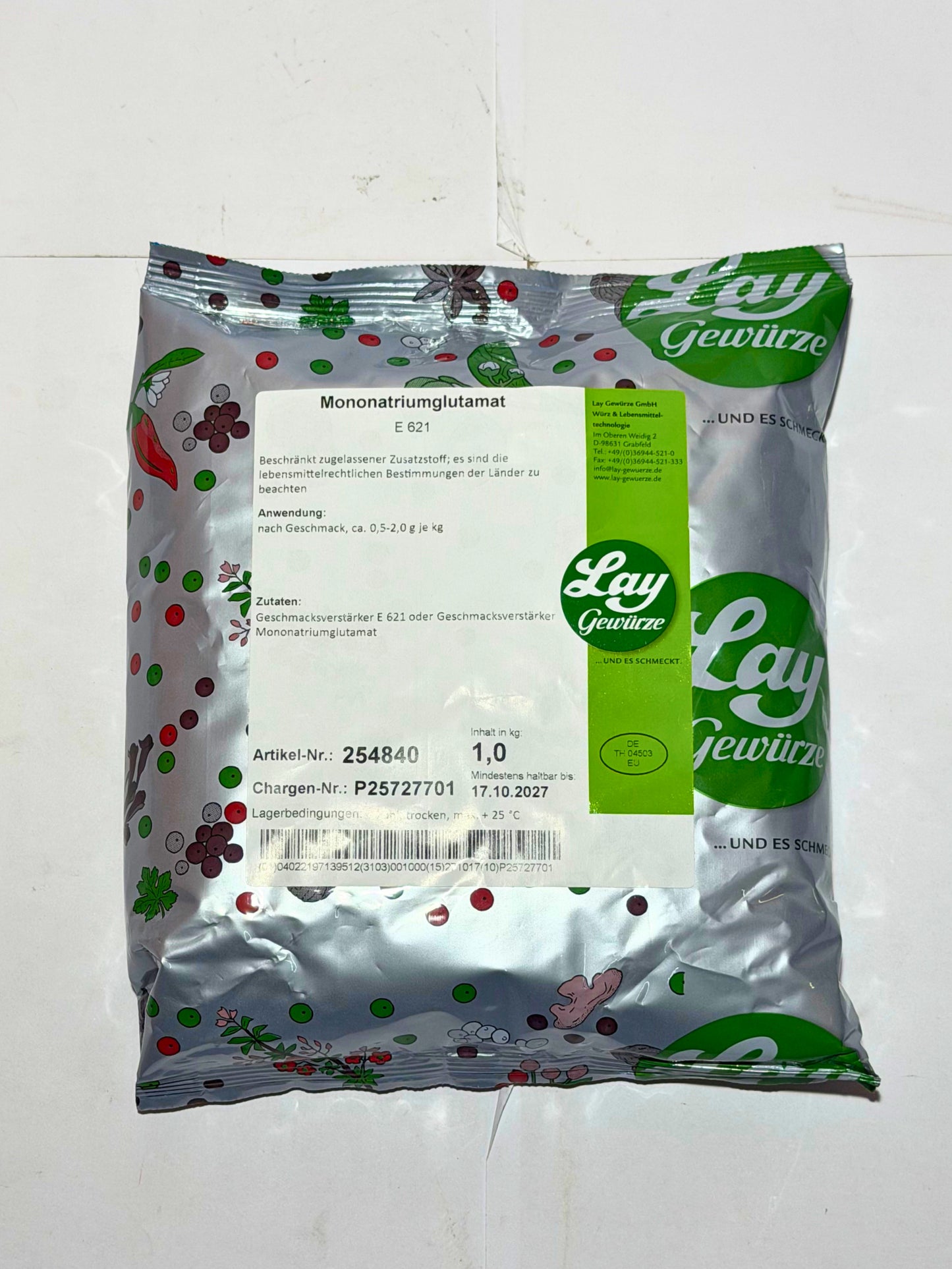 Lay Mononatriumglutamat E 621 1kg Beutel