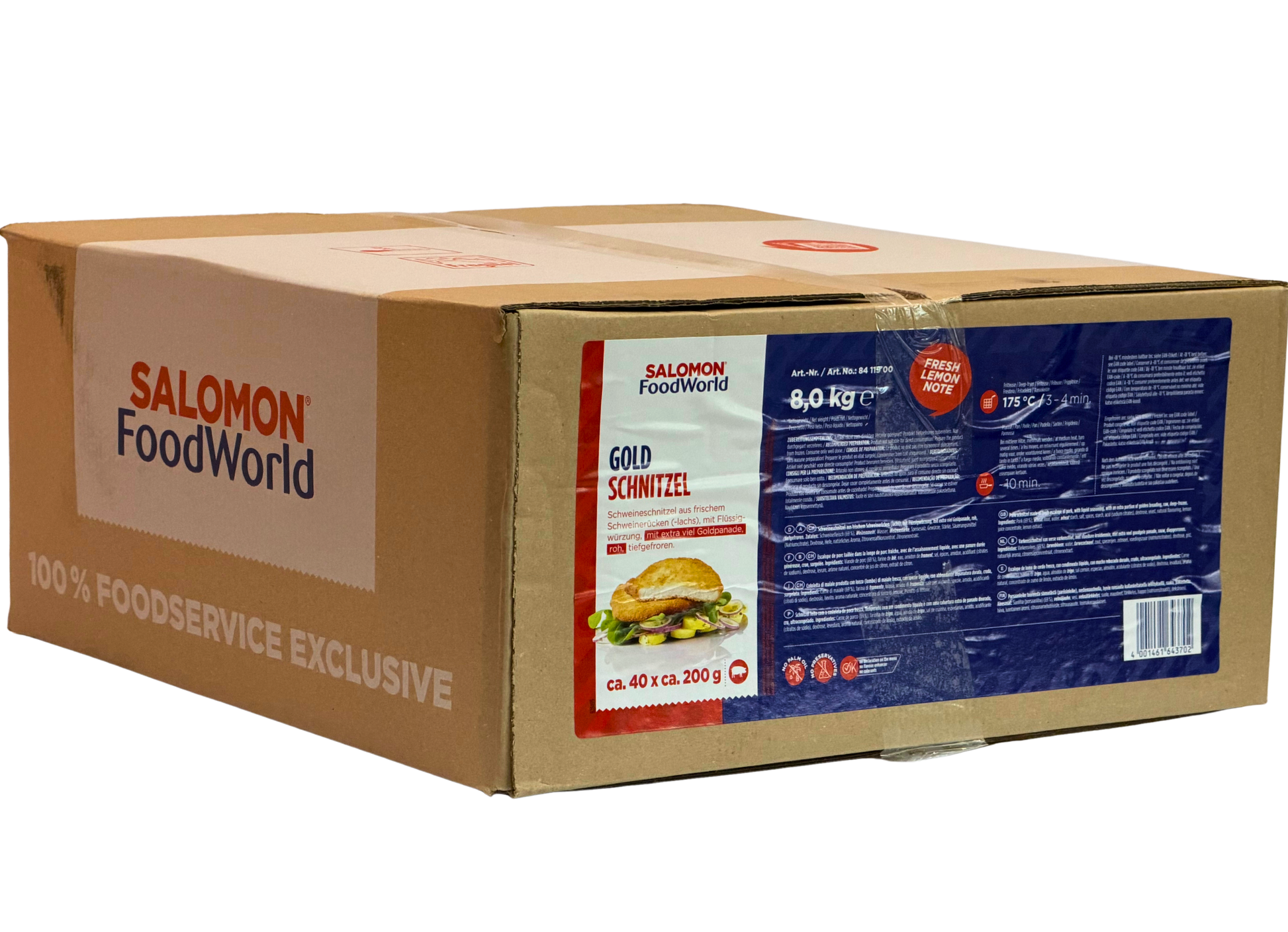 40x200g Salomon Schweine Lachs Schnitzel Paniert