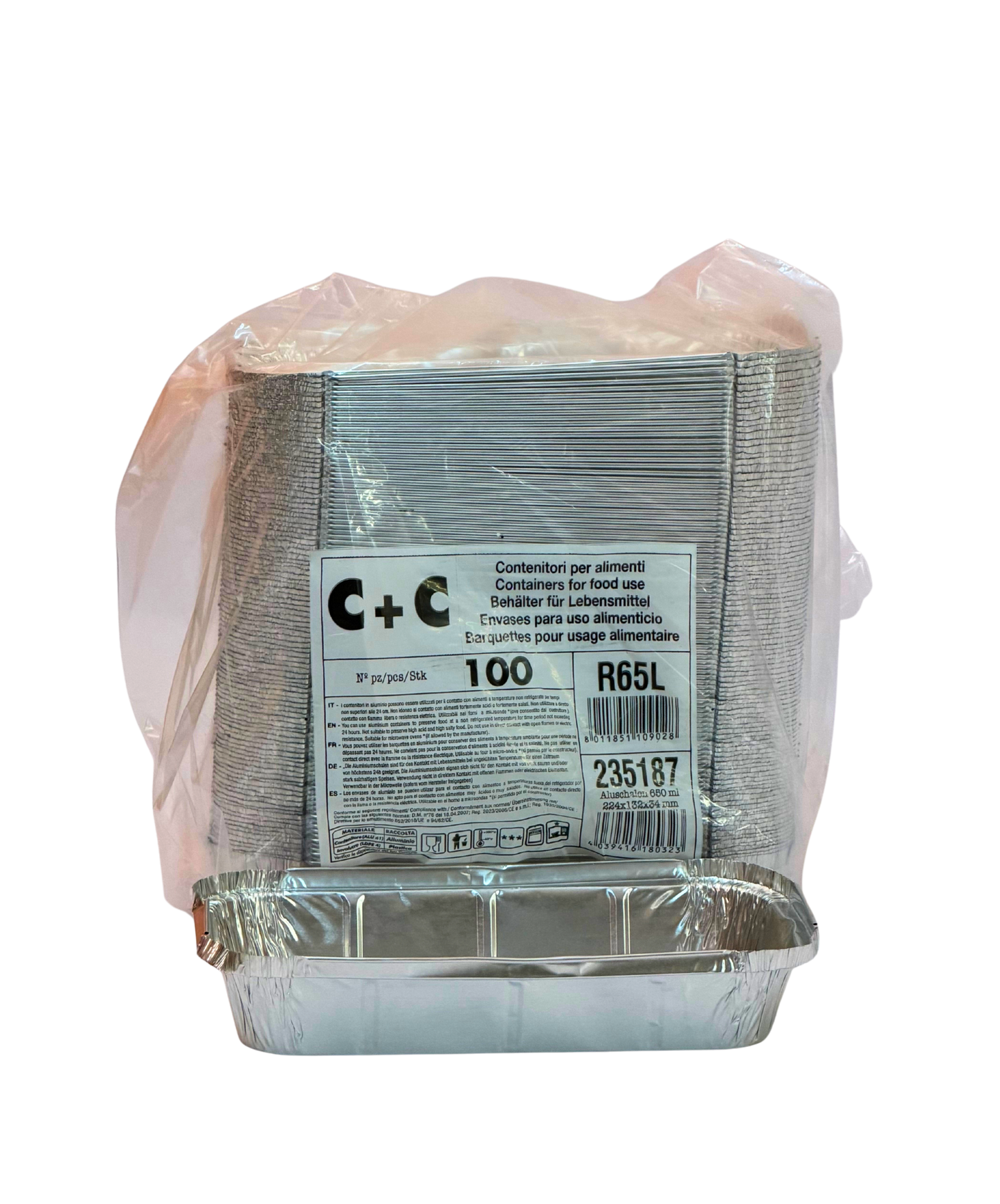 651BR65L 118 Alu Nudelschale 100Stk. 650ml