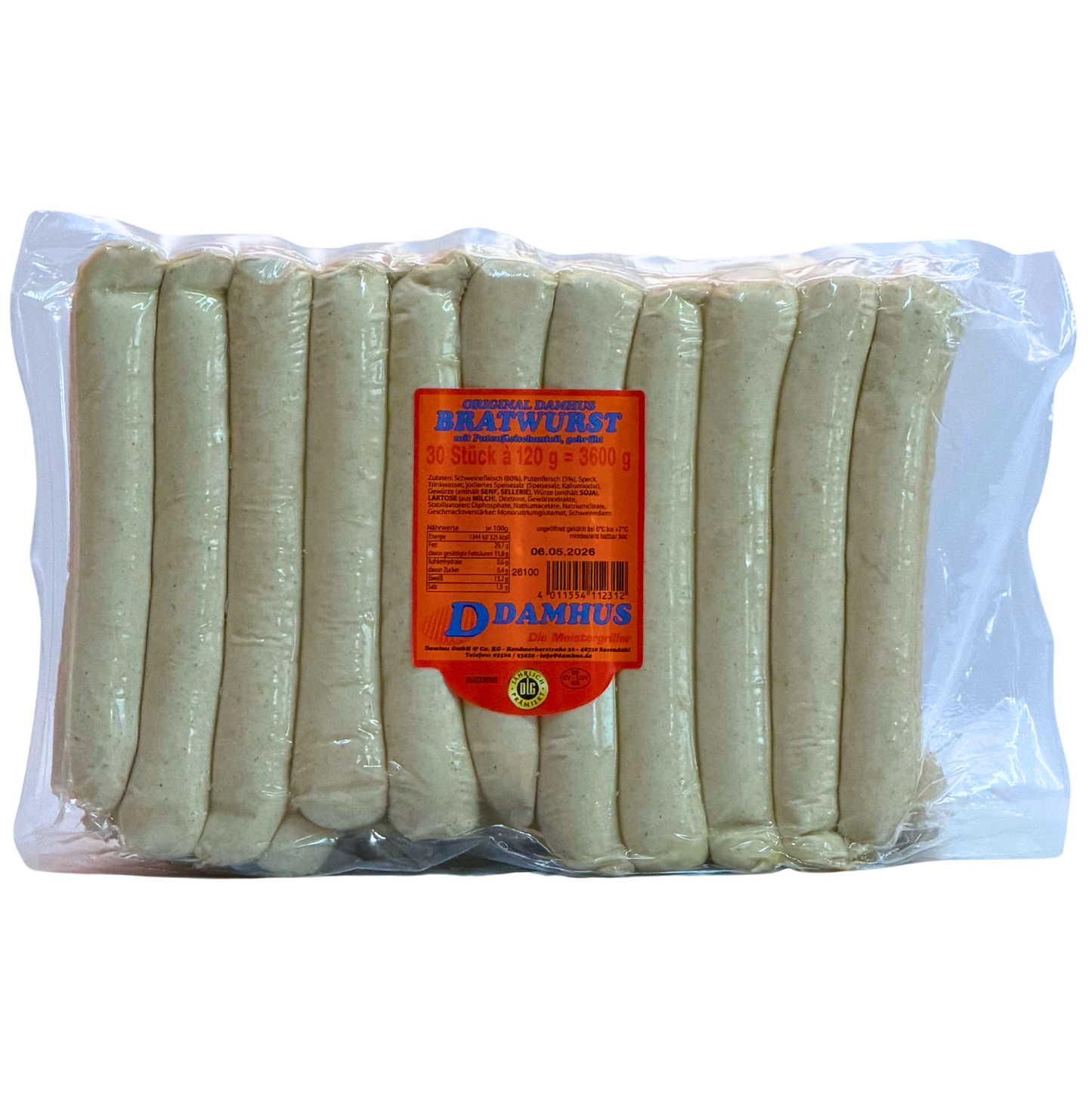 Bratwurst 30x120g Damhus