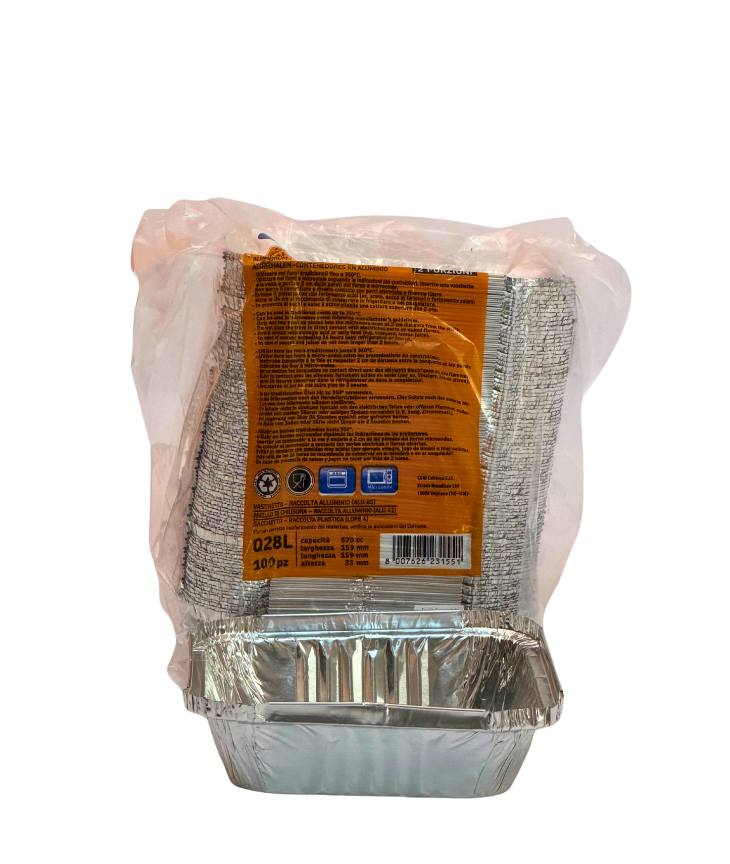 155-R28L Alu Nudelschale 100Stk. 570cc