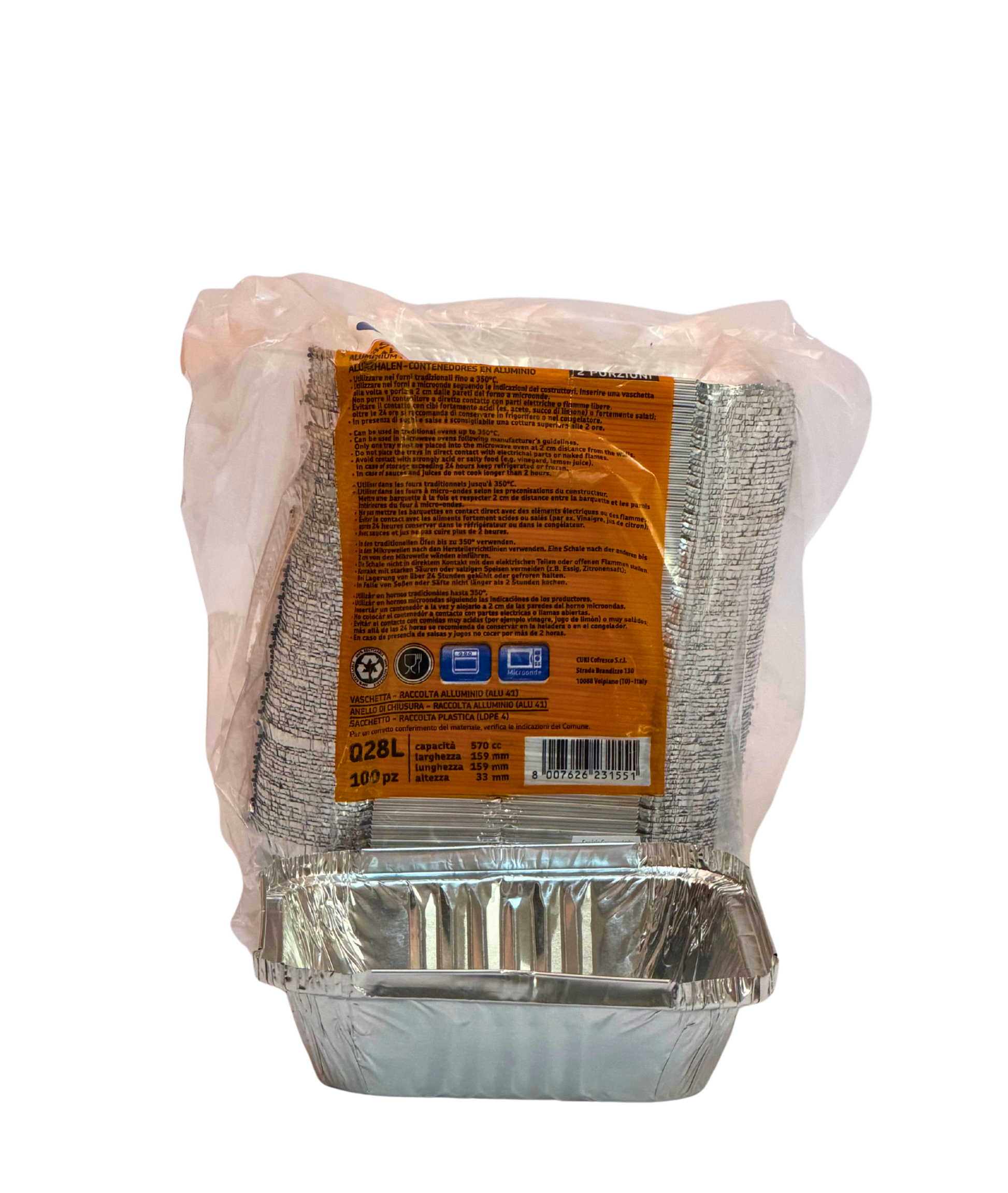 155-R28L Alu Nudelschale 100Stk. 570cc