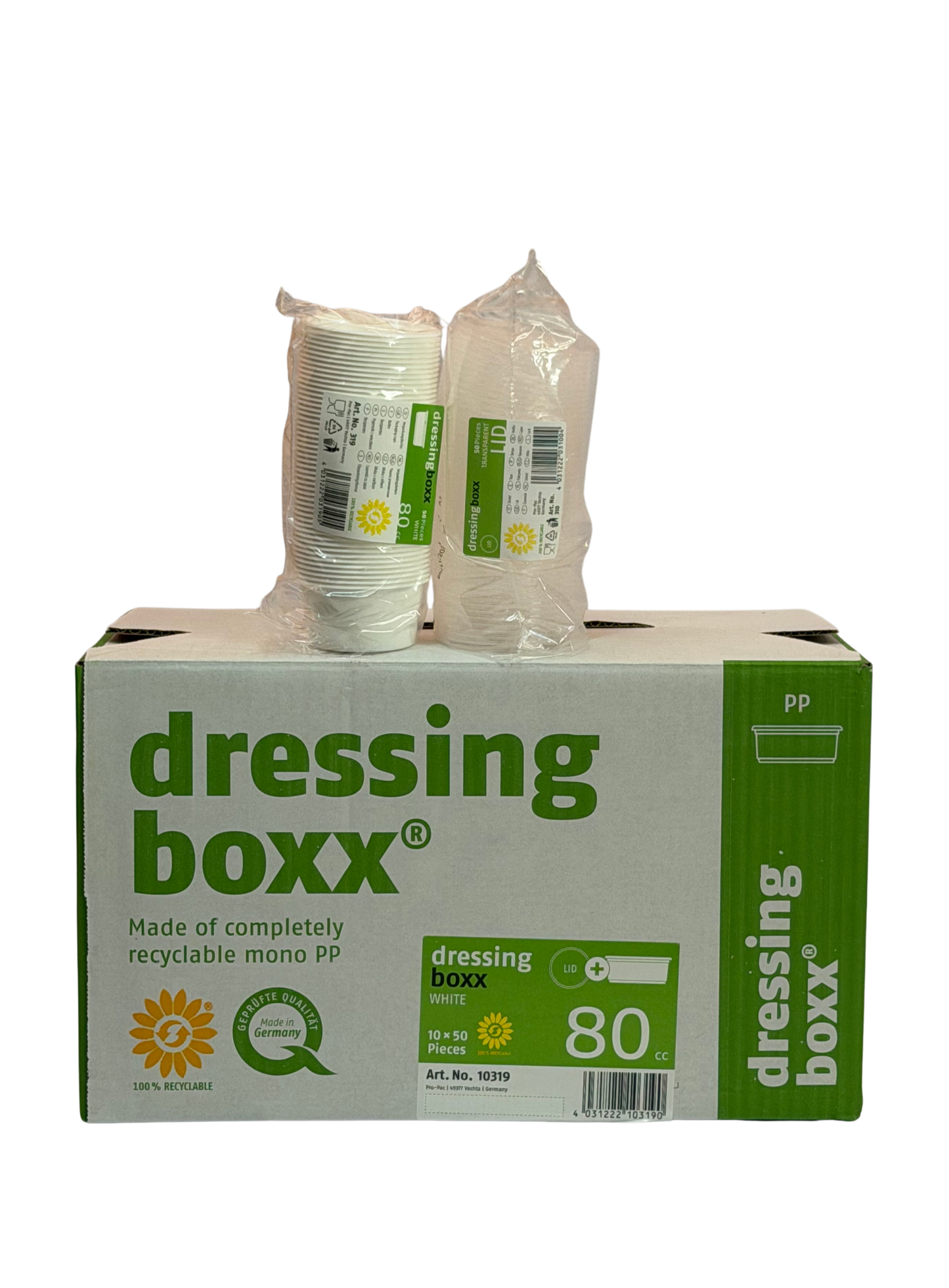 Verpackungsbecher m.D. 80ml Weiss 500Stk.10319
