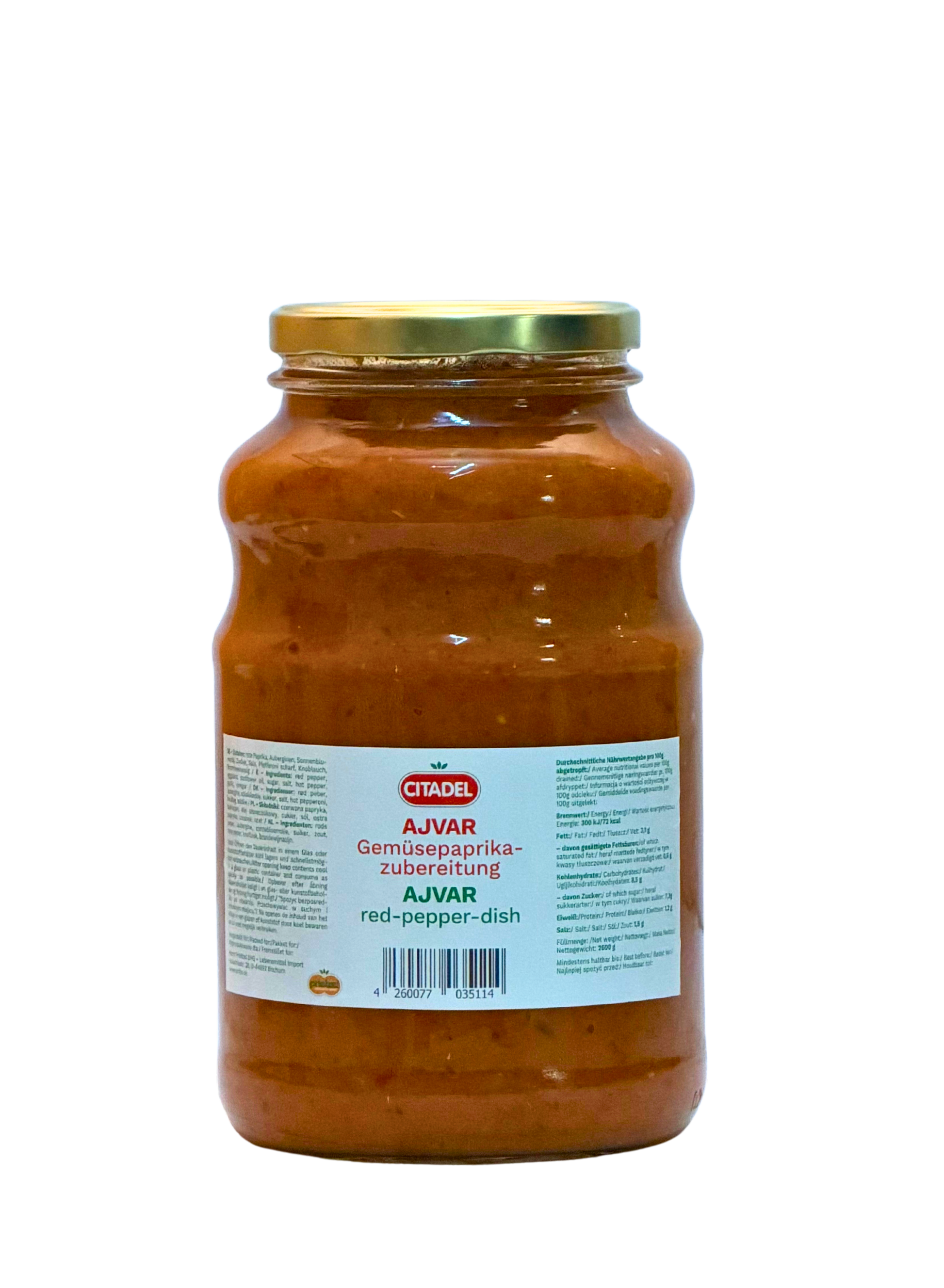 Ajvar 2650ml Glas