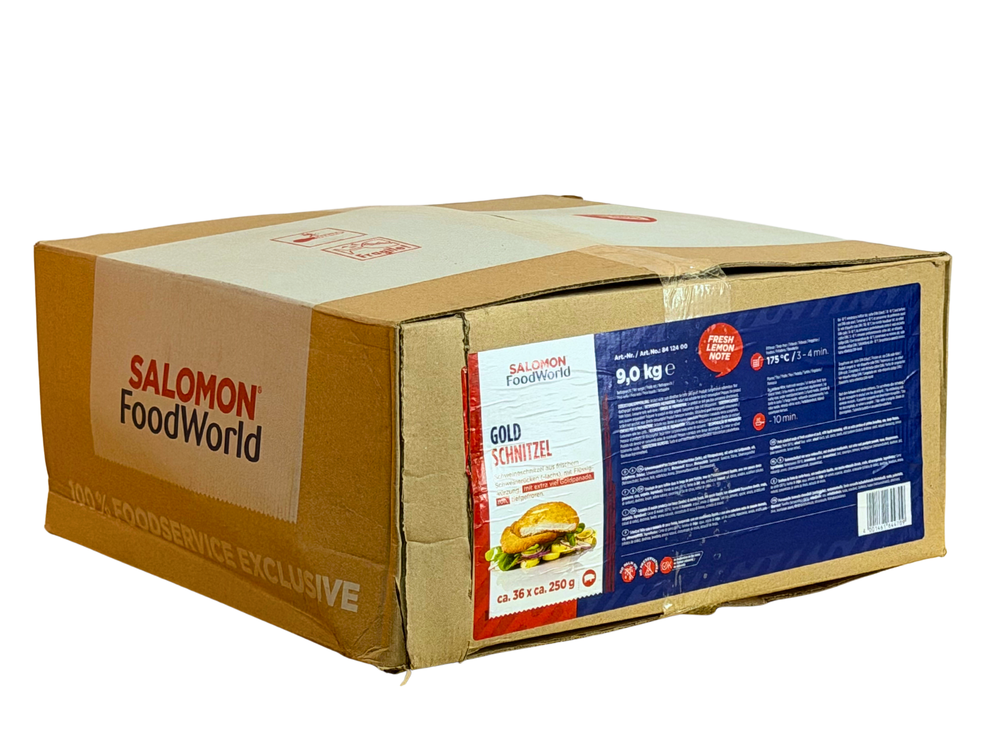 36x250g Salomon Schweine Lachs Schnitzel Paniert