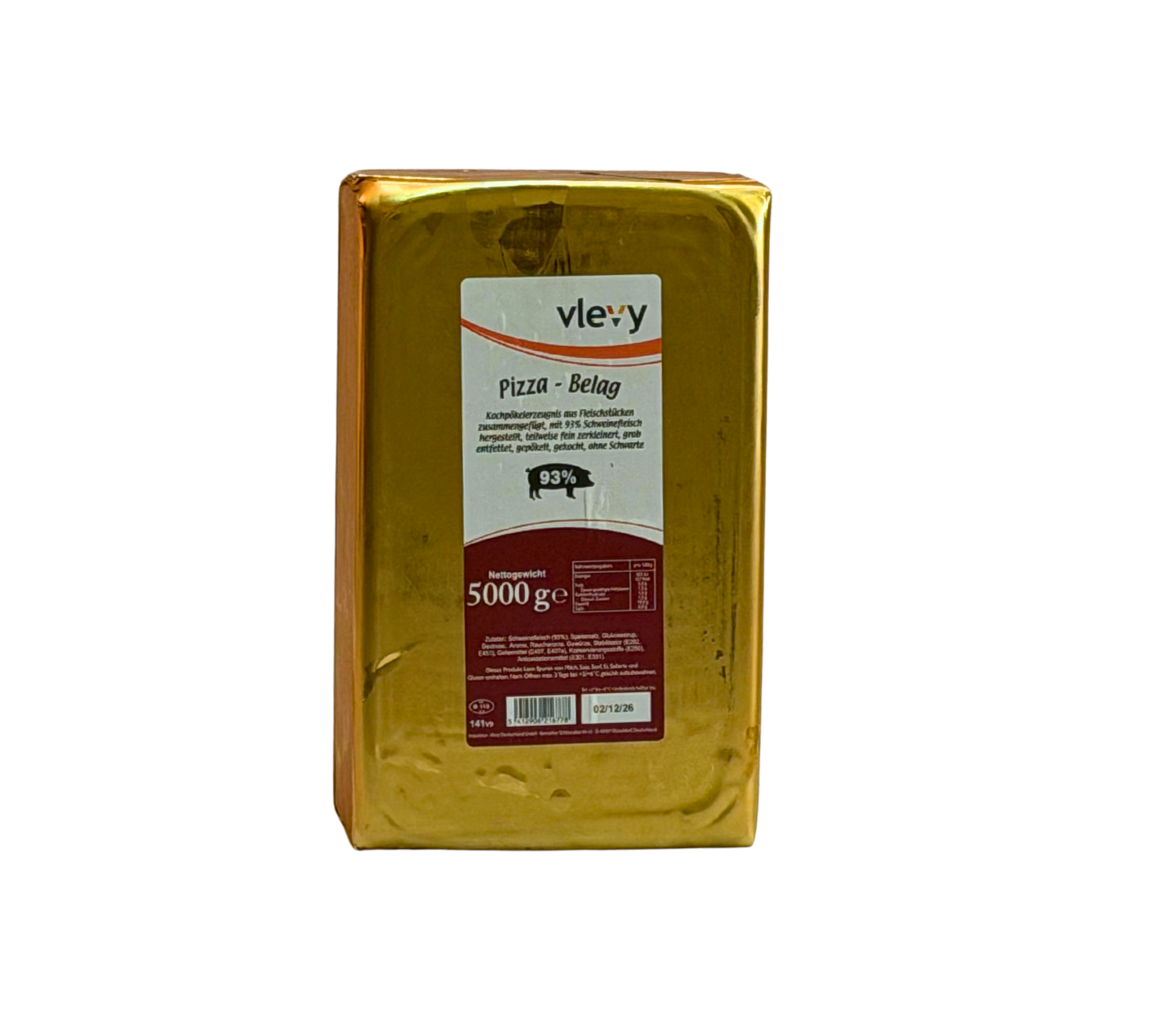 Vlevy Vorderschinken 93% 5Kg