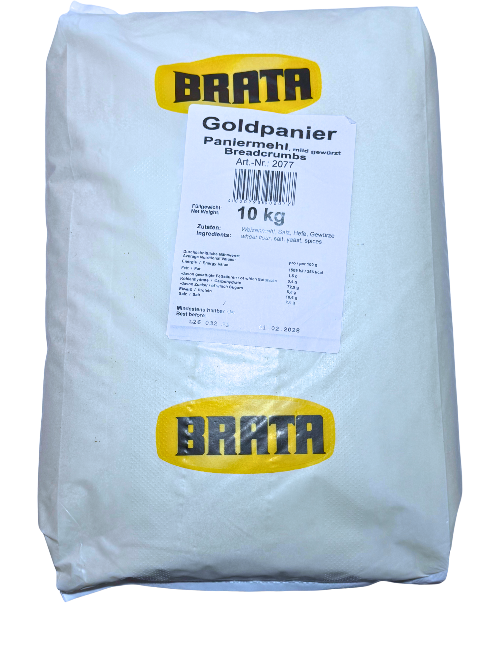 Brata Paniermehl Goldgelb 10kg