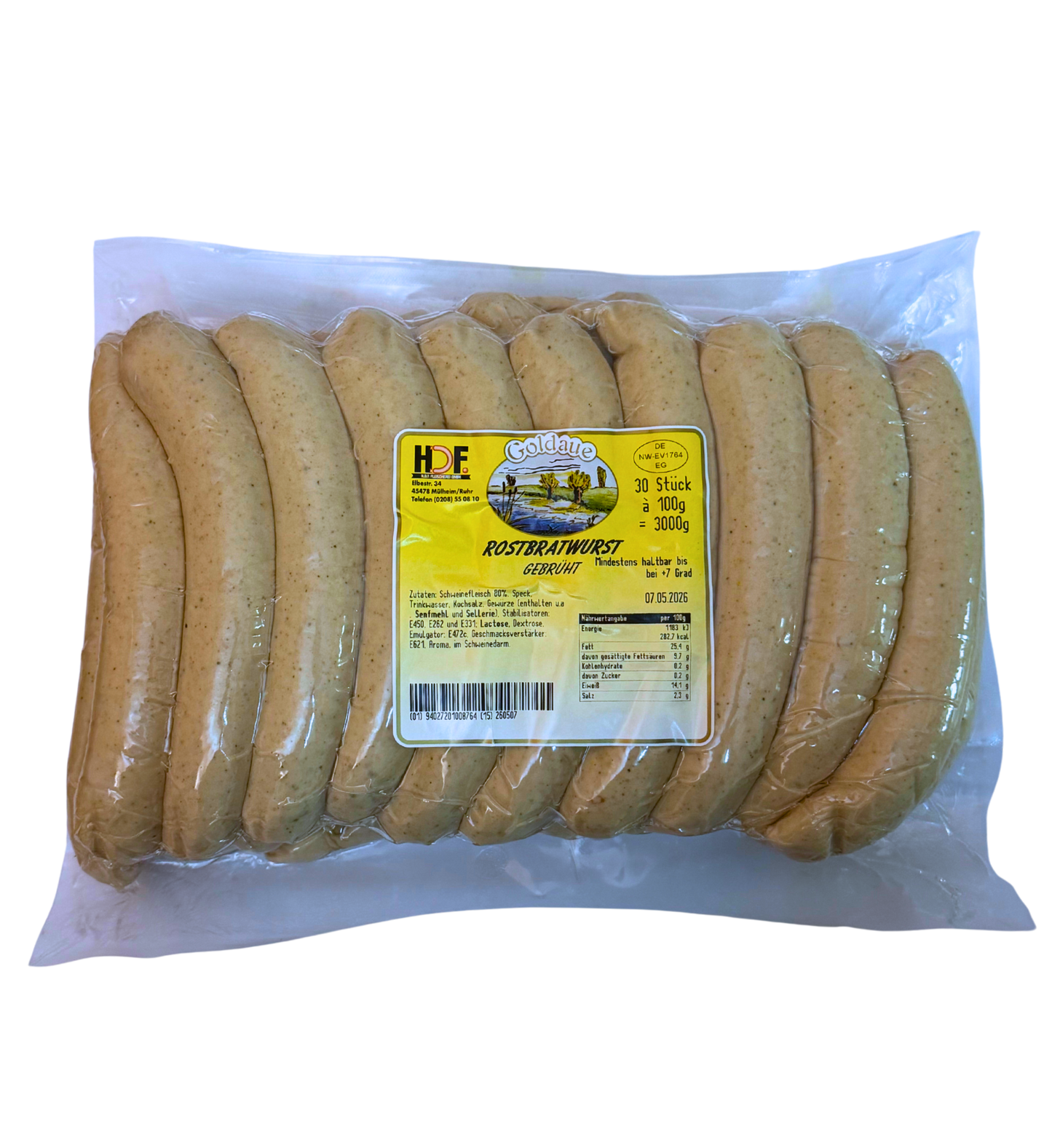 Bratwurst 30x100g Goldaue HDF