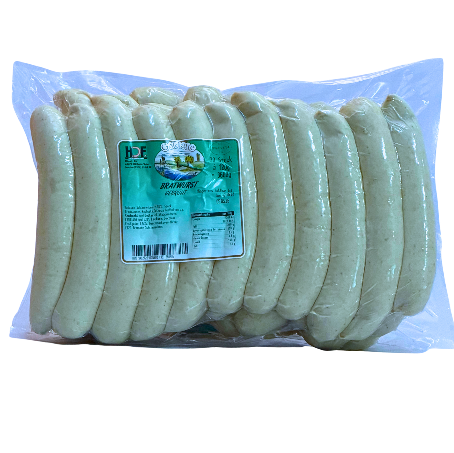 Bratwurst 30x120g Goldaue HDF