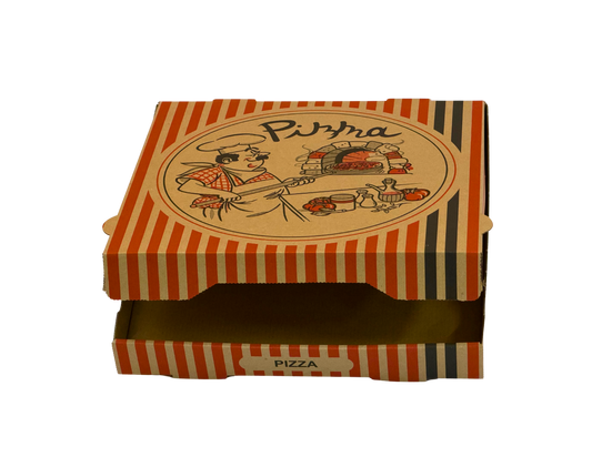Pizzabox 24x24x4 Braun 100Stk. TOP C26605