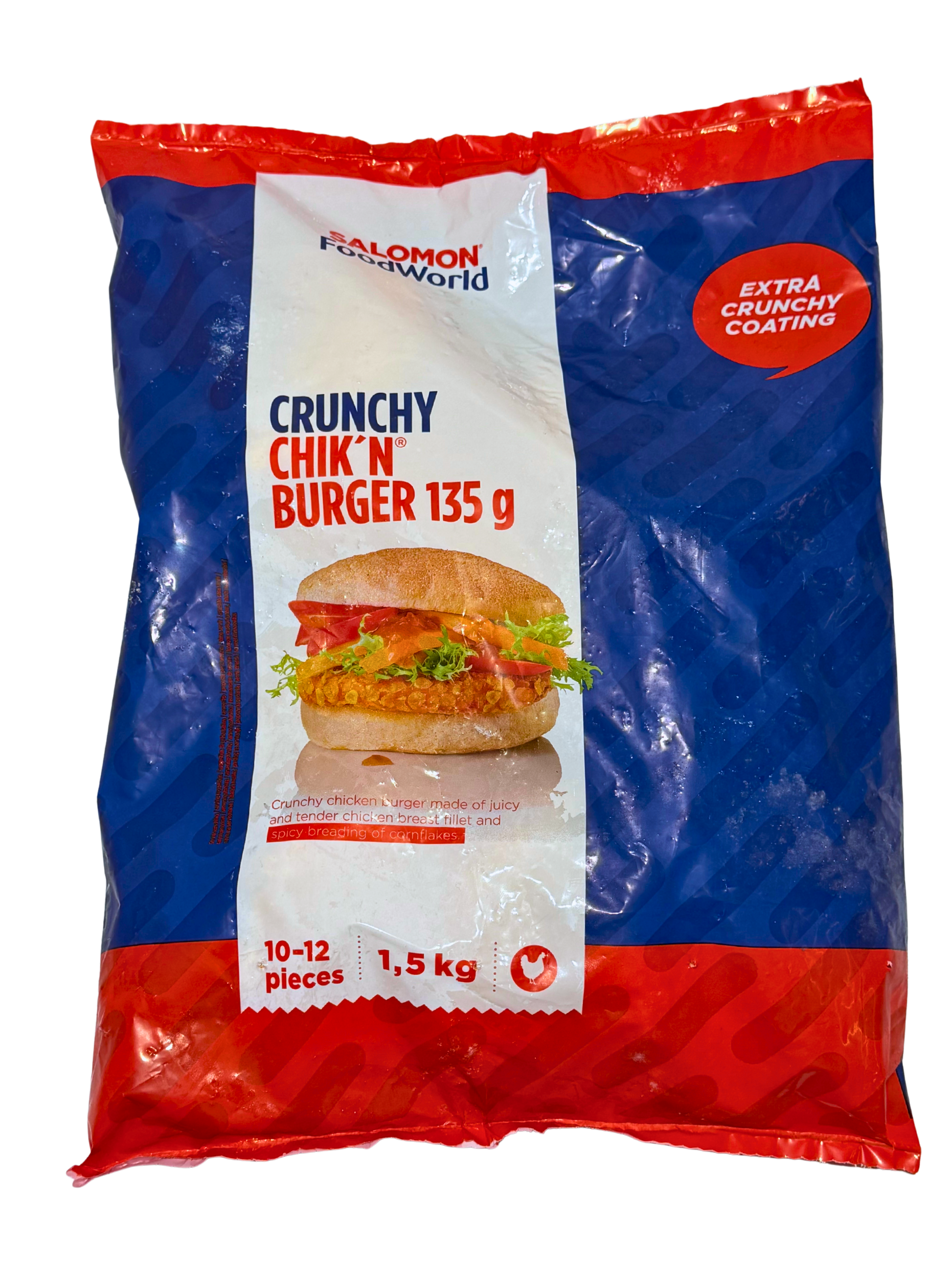 135g Salomon Crunchy Chic ken Burger 1,5Kg