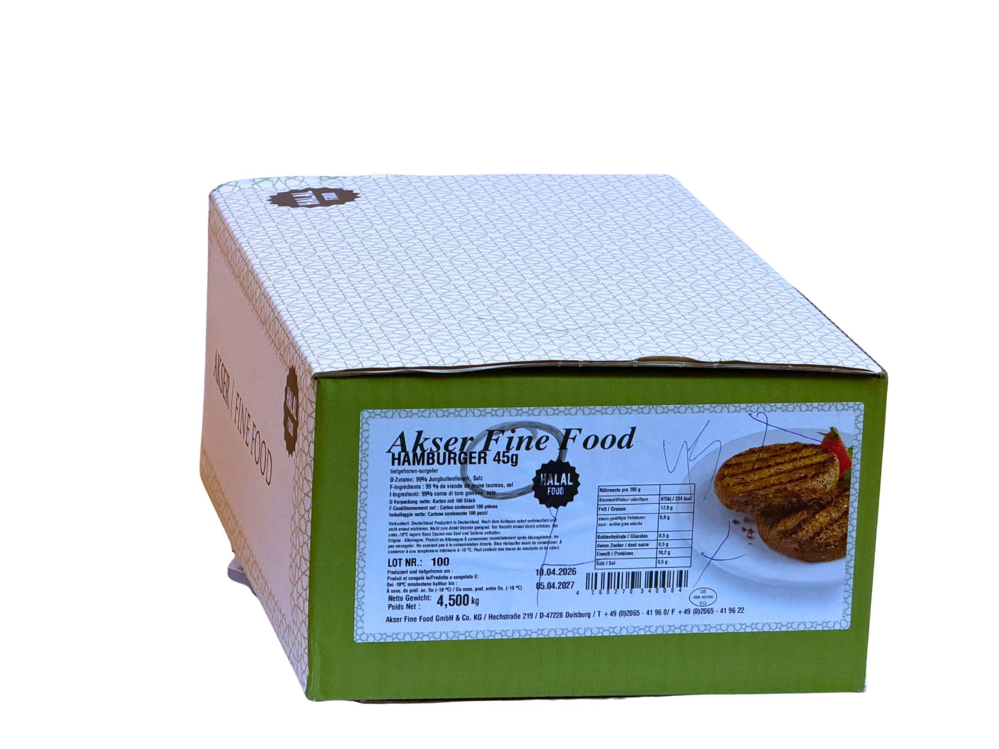 Akser Hamburger 100x45g