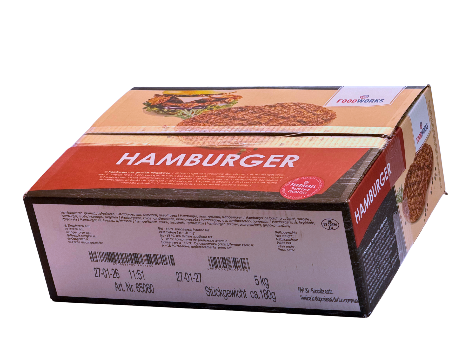 Hamburger TK 27x180g GAFA 5kg Karton
