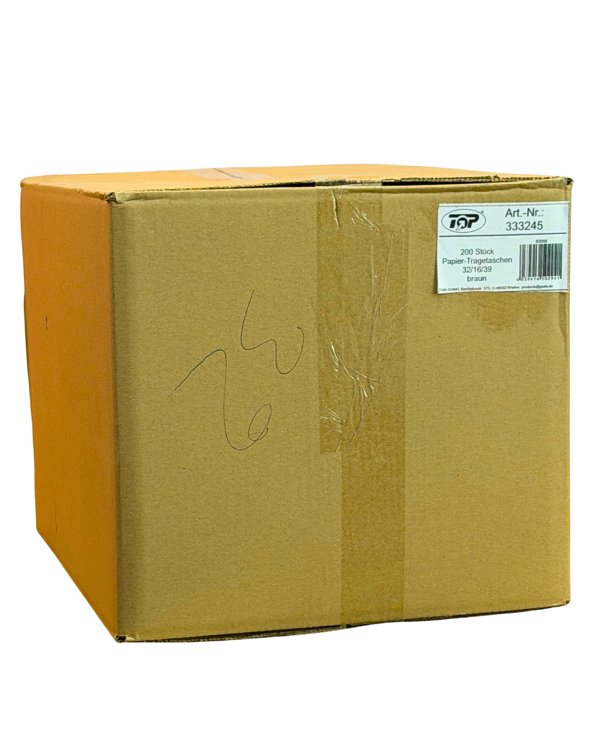 Papiertragetaschen Braun 32+16+39 200Stk.