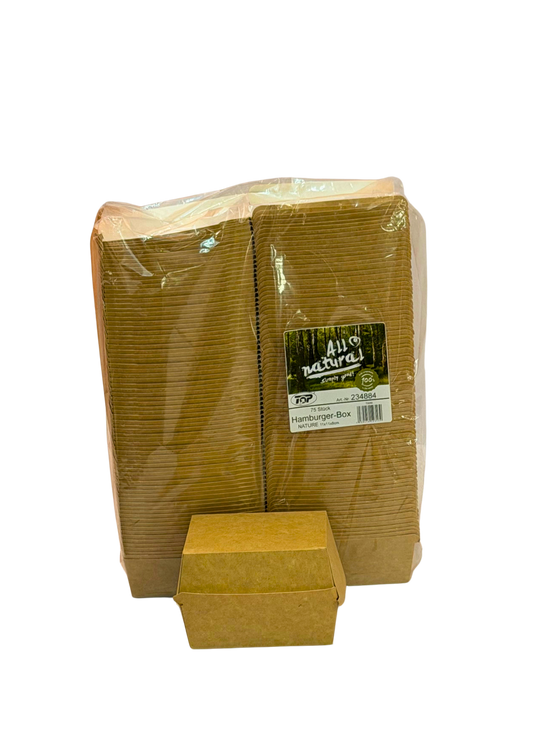 Hamburgerbox Braun Nature 11x11x8 75Stk. 234884