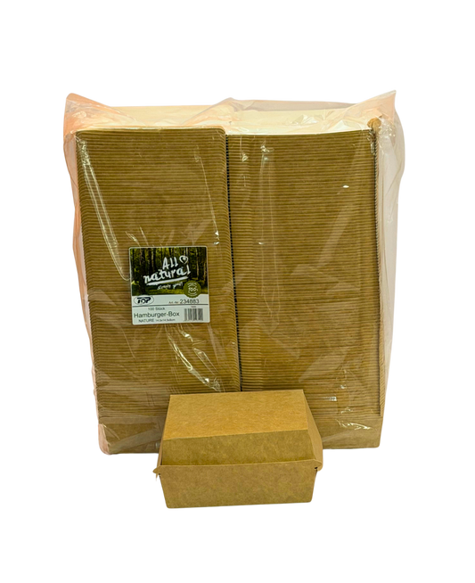 Hamburgerbox Braun Nature 14,5x14,5x8 100Stk.234883