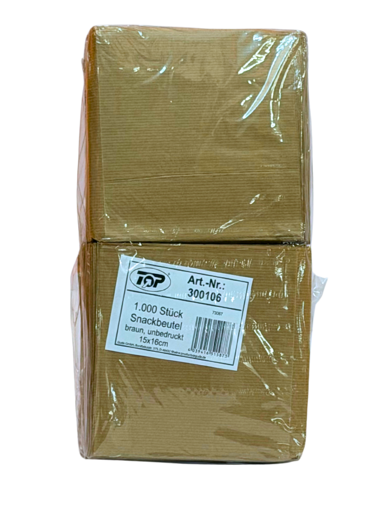 Hamburgertten Snackbeutl 15x16cm Braun 1000Stk.