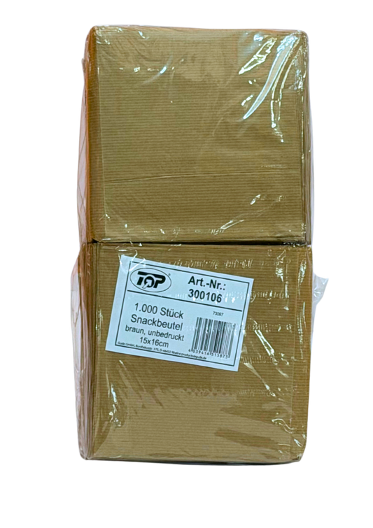 Hamburgertten Snackbeutl 15x16cm Braun 1000Stk.