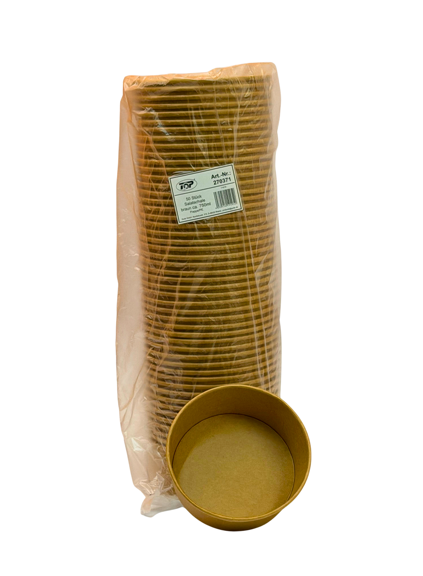 Salatschale Braun 750ml 50Stk. 270495