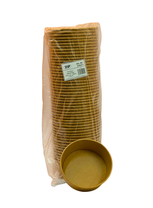 Salatschale Braun 750ml 50Stk. 270495