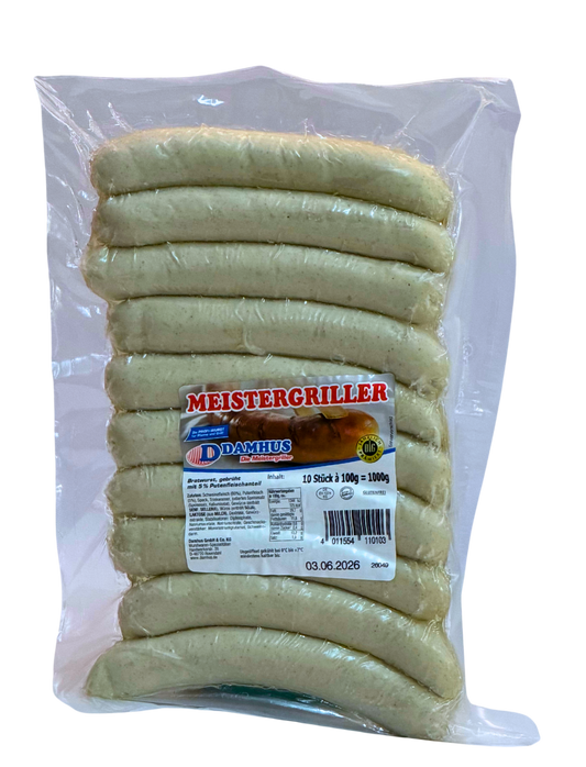Bratwurst 10x100g Damhus Meistergrill