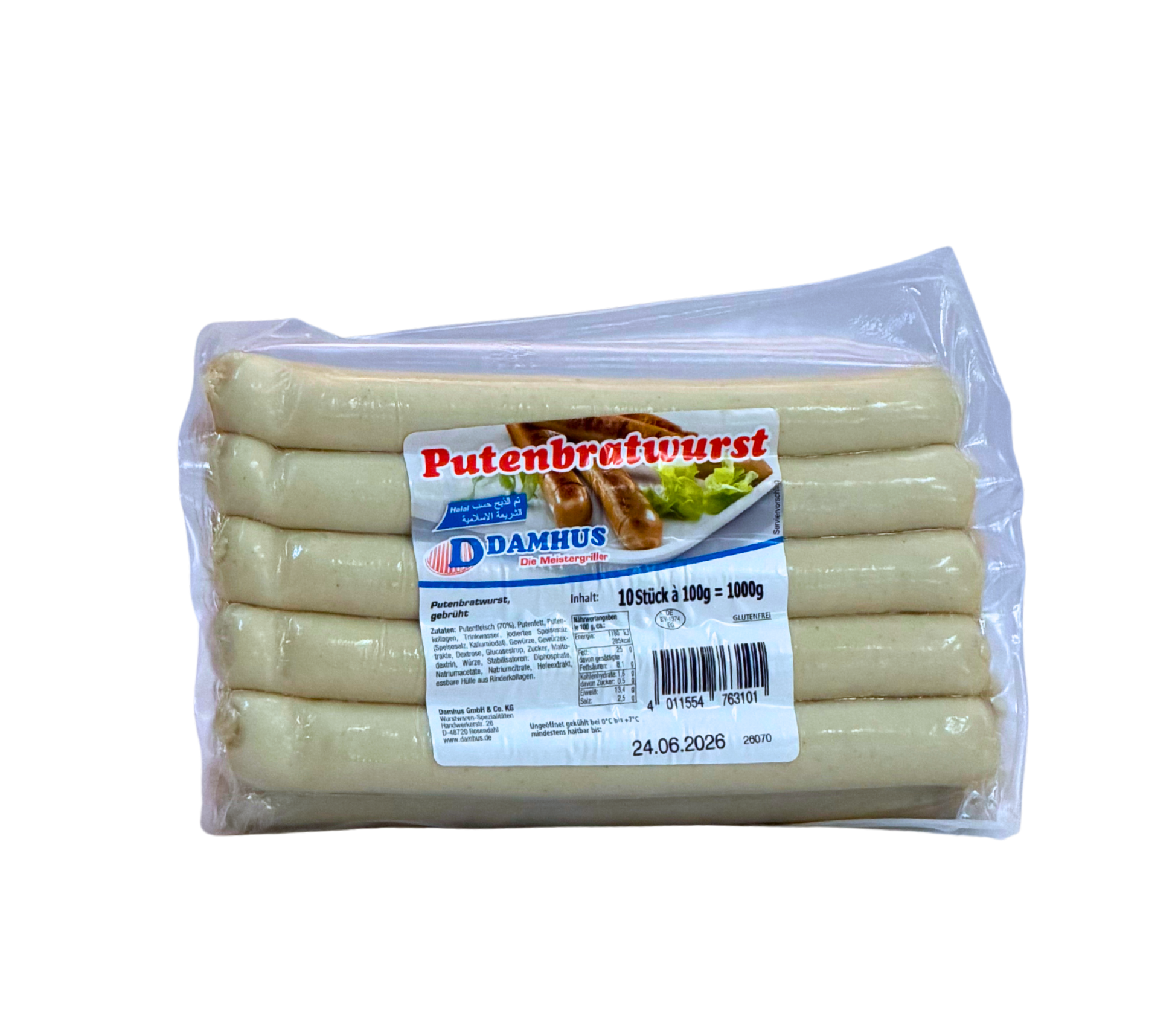 Putenbratwurst 10x100g Damhus