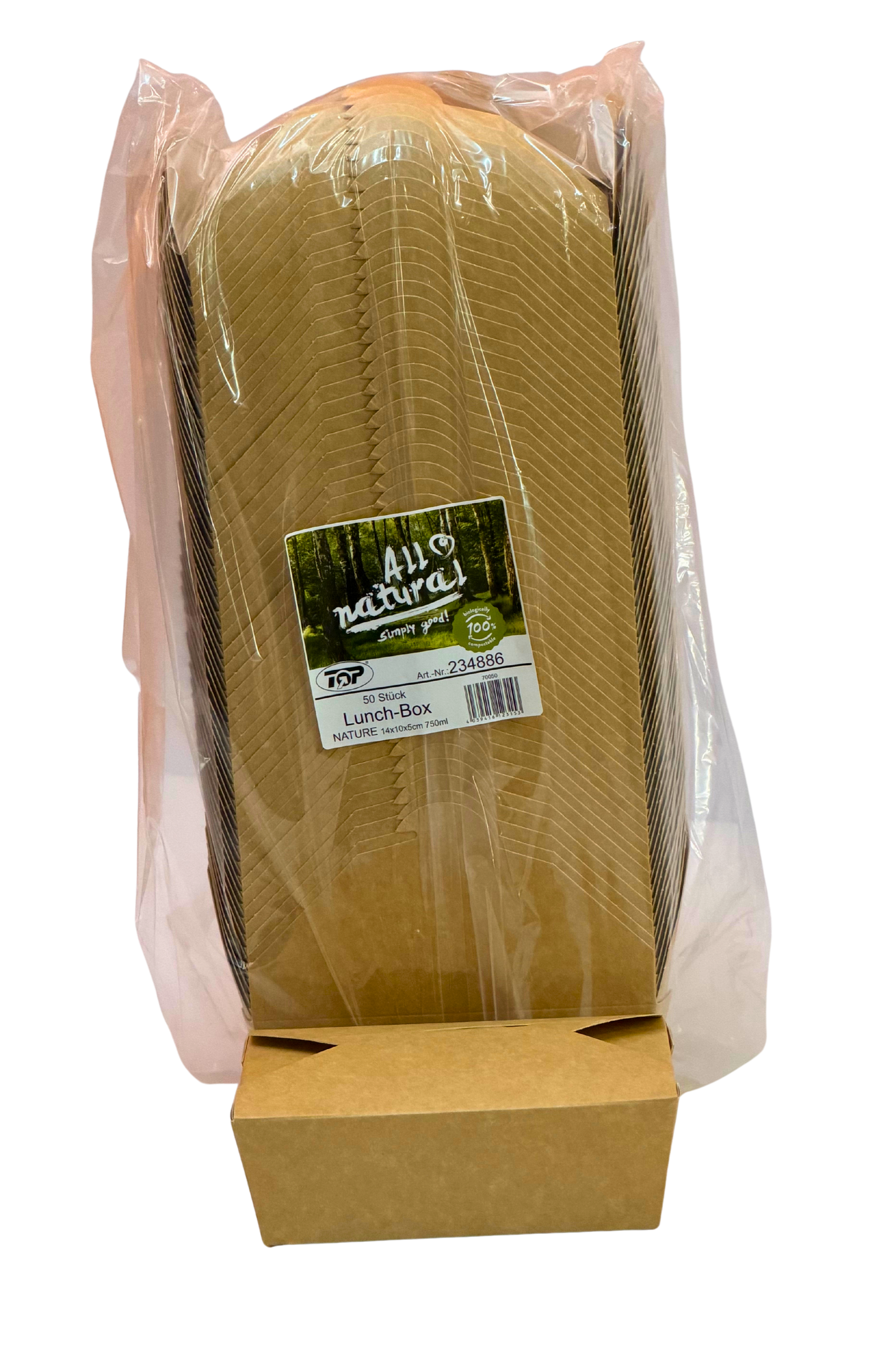 LunchBox Braun Natur 50St k. IPF10 14x10x5 234886