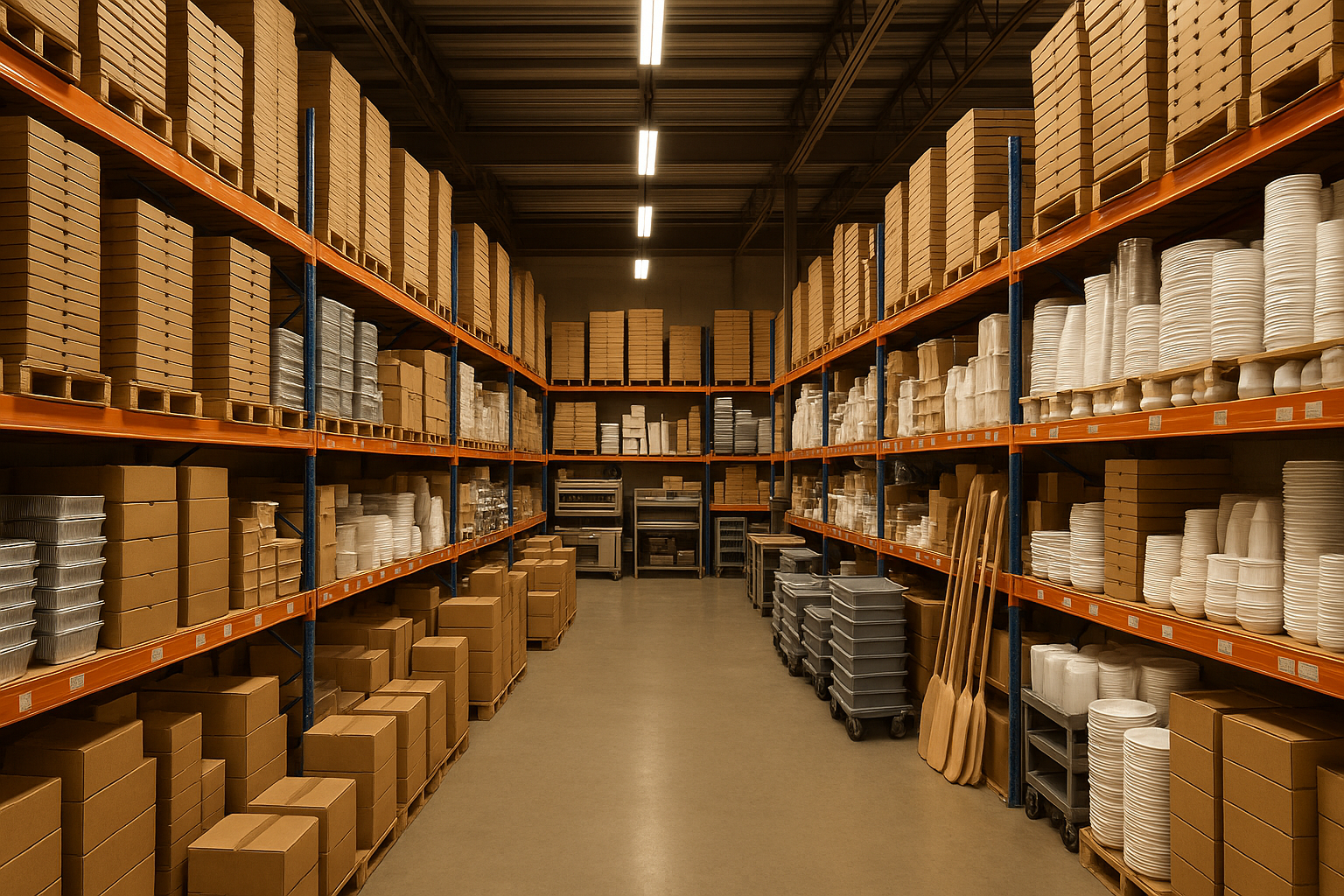 Gastronomie Warehouse for Pizzeria articles & Pacakaging material 